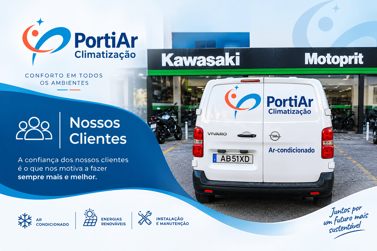 Foto de instalação de ar condicionado realizada pela PortiAr